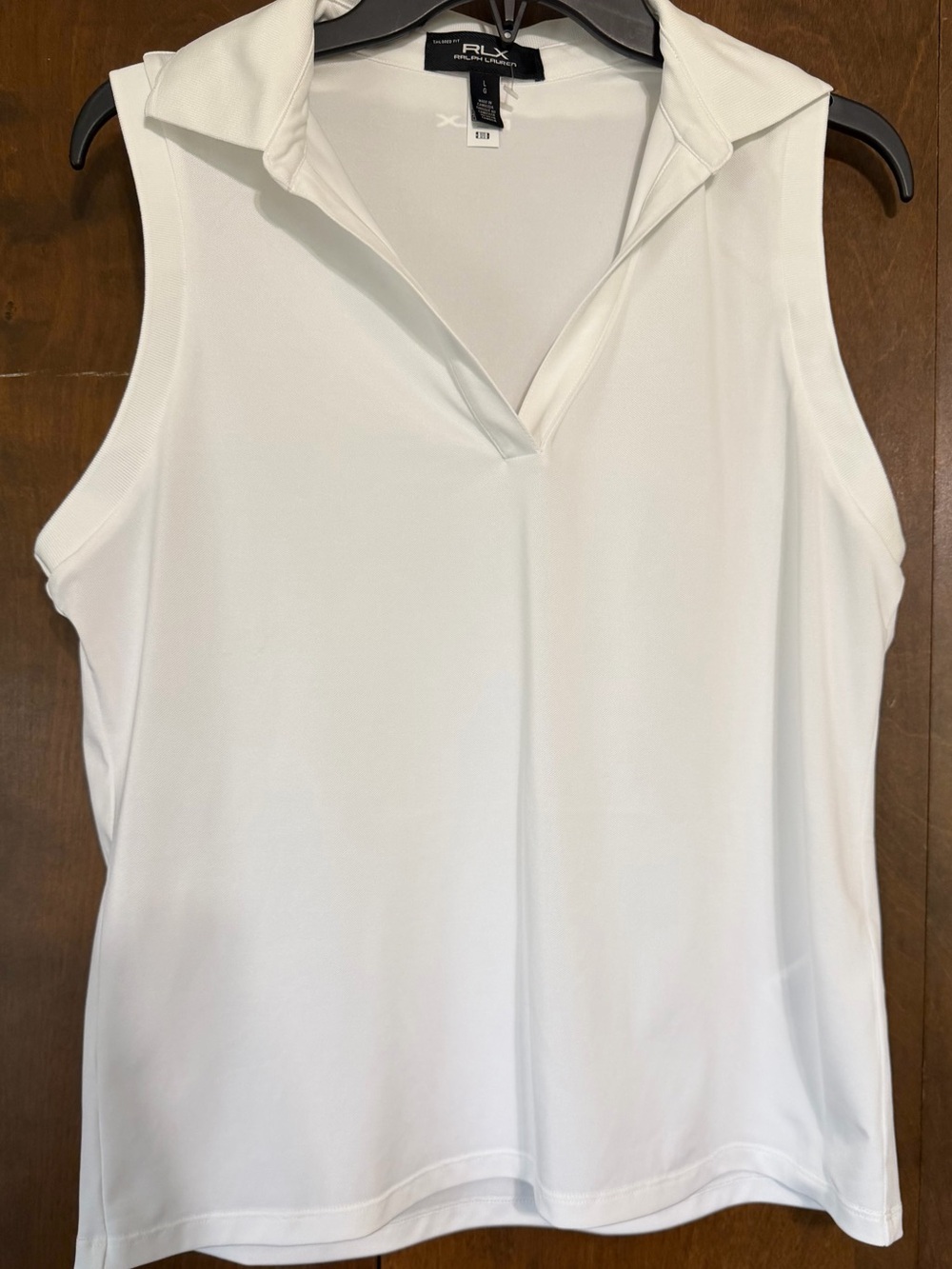 Ralph Lauren White Sleeveless Polo V-Neck Tank